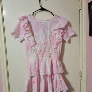 LoveShackFancy Pink Ruffle Dress